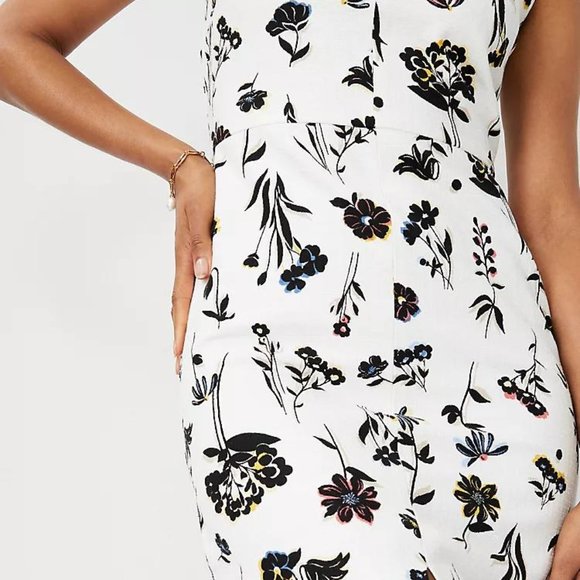 NWT Ann Taylor Floral Double V Sheath Dress - Picture 3 of 4